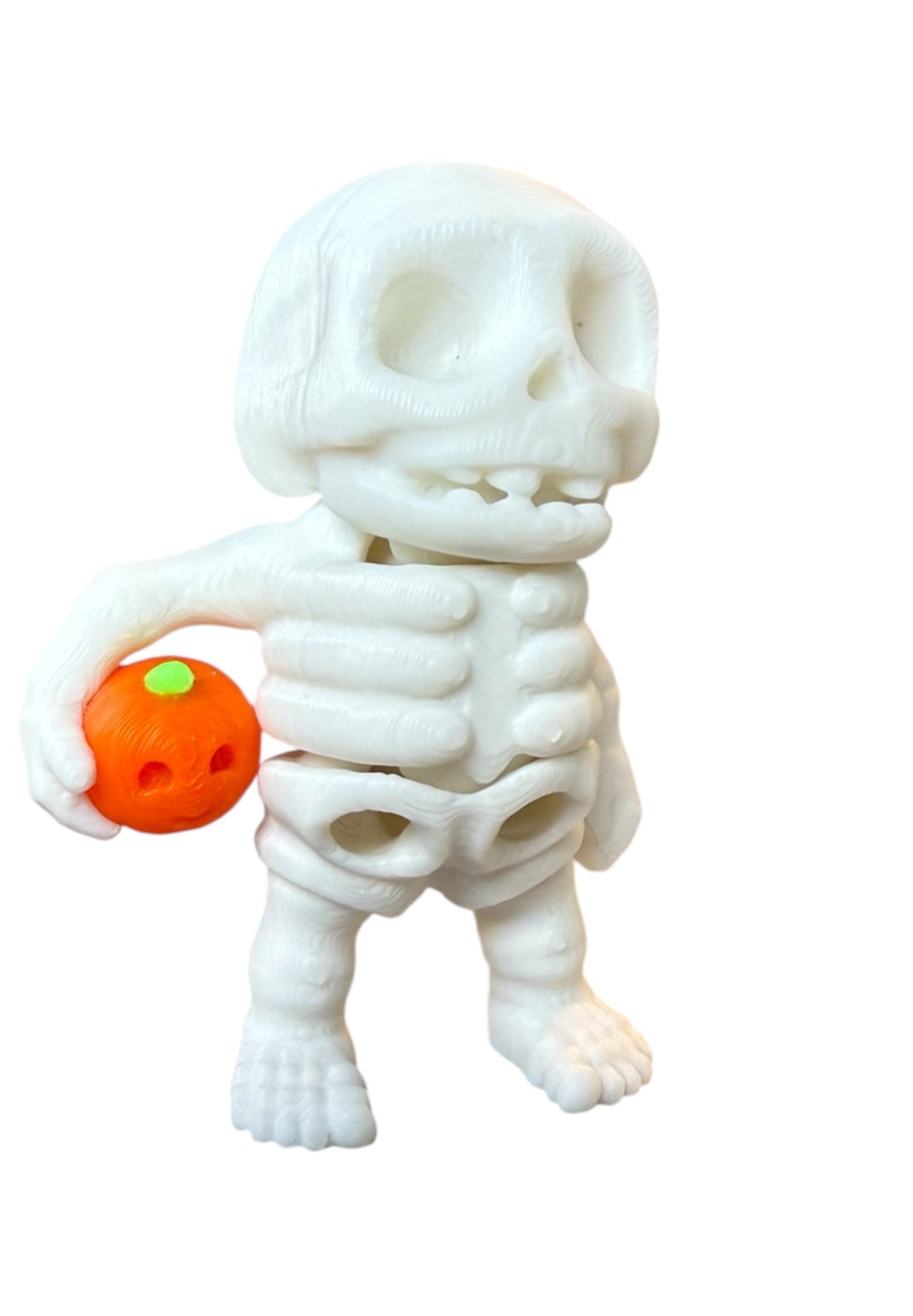 Skeleton Holding Pumpkin