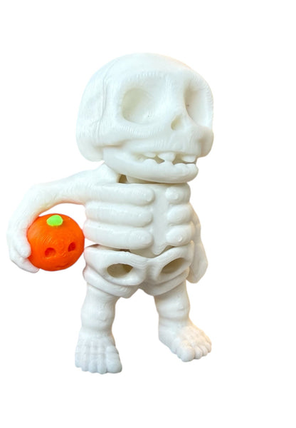 Skeleton Holding Pumpkin